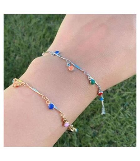 Multi Colour Dangle Dainty Beaded Mama Boho Charm Rainbow PRIDE Bracelet