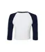 T-shirt Manches ¾ Femme Blanc Bleu Marine Bella + Canvas-3