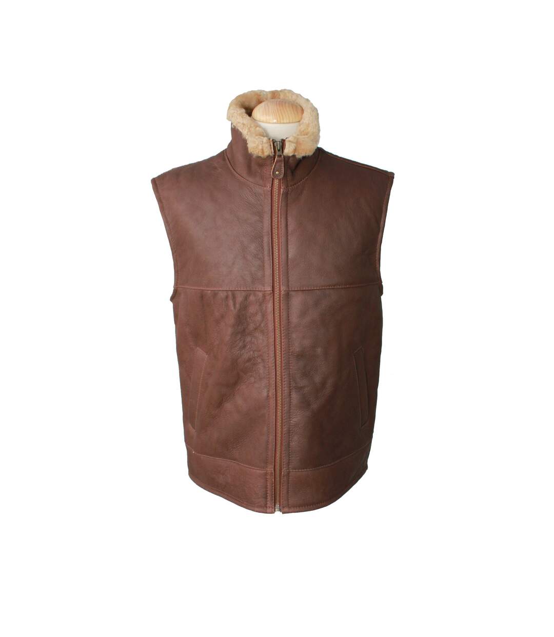 Eastern Counties Leather Mens Harvey Sheepskin Gilet (Chocolate Forest Distressed) - UTEL188-2