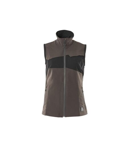 Womens/ladies Accelerate Stretch Lightweight Gilet Dark Anthracite Black Mascot