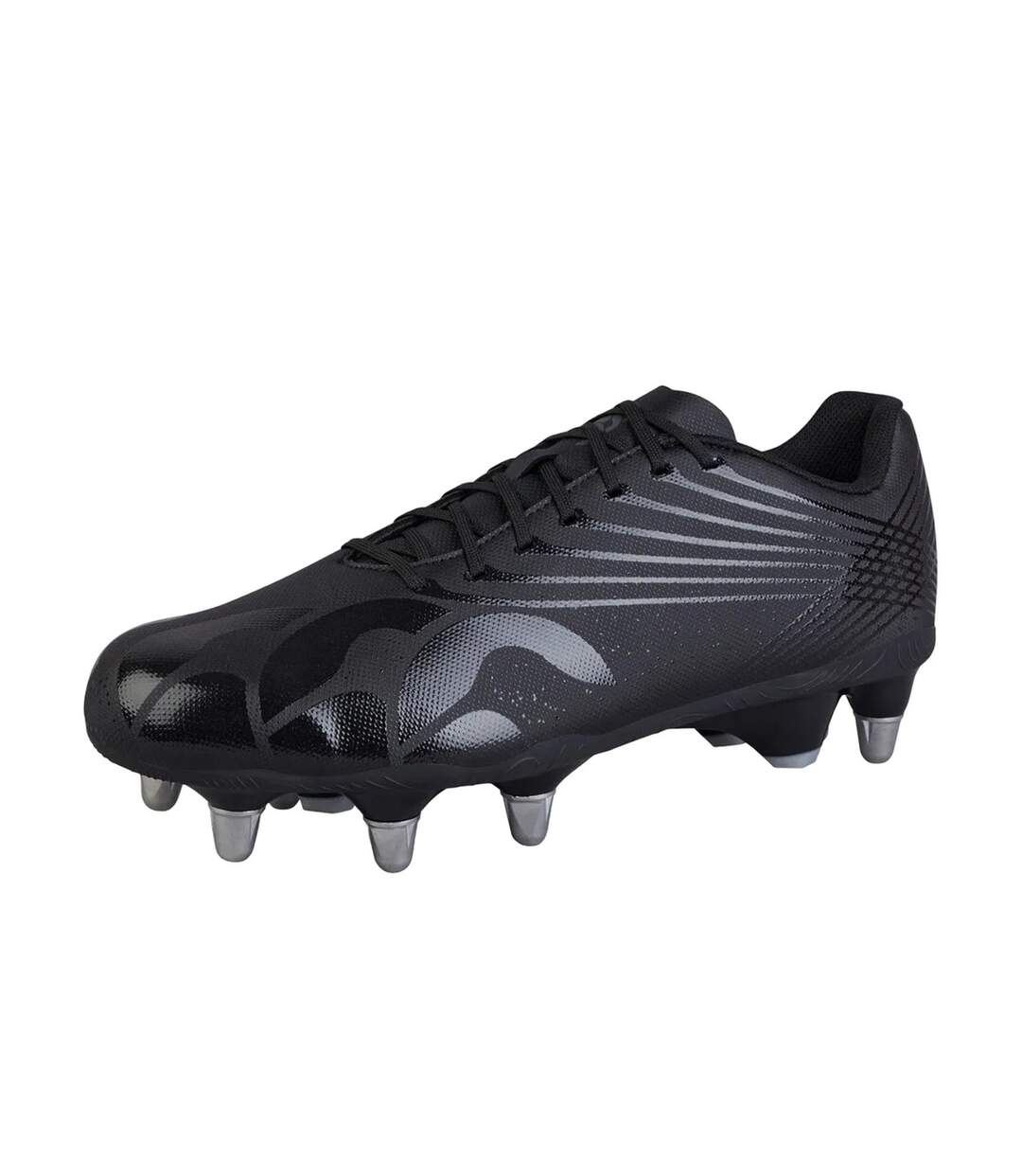 Chaussures de rugby pour terrain mou stampede team homme noir / argenté Canterbury-1