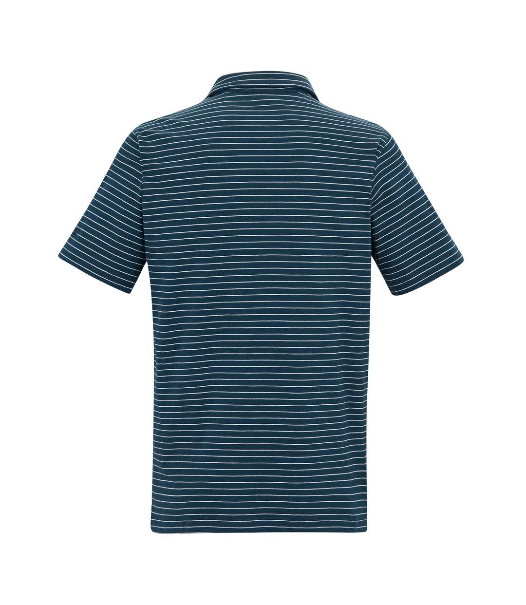 Mens Hadvo Stripe Polo Shirt Moonlight Denim White Regatta-3