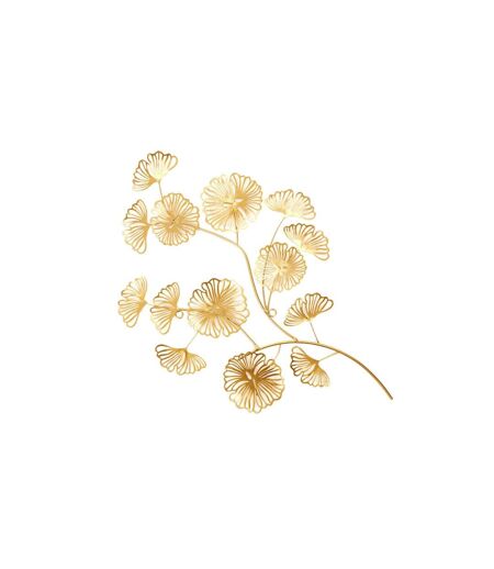 Décoration Murale en Métal Fleur 54cm Or