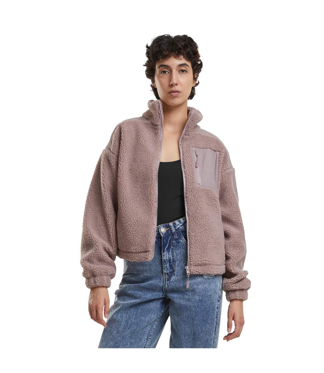 Veste Polaire Femme Rose Pâle Urban Classics-2