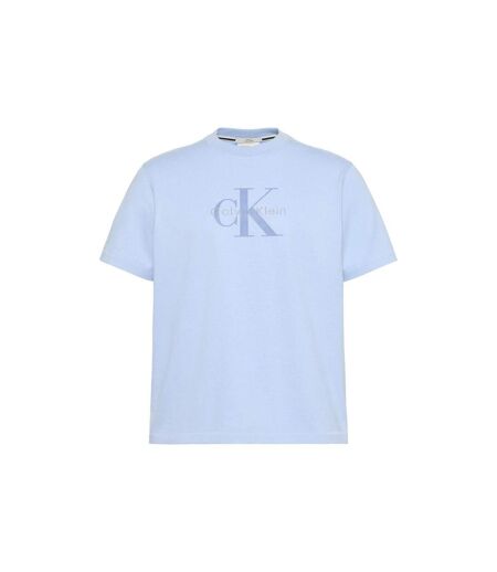 T-shirt Motif/style Monogramme Homme Bleu Calvin Klein