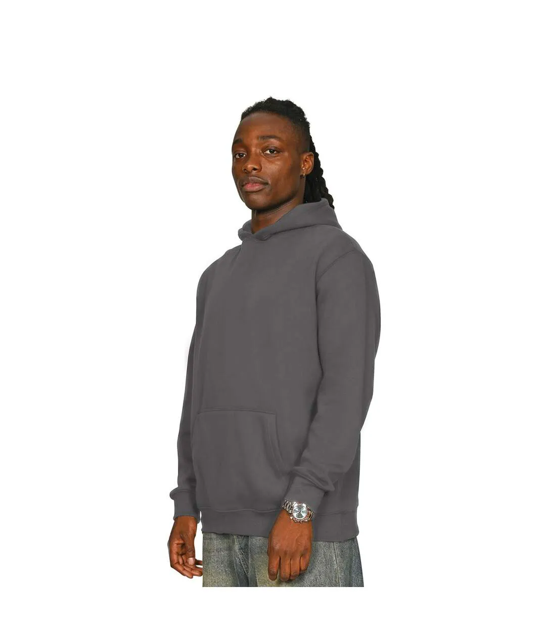Sweat À Capuche Premium Adulte Charbon Casual Classics-4