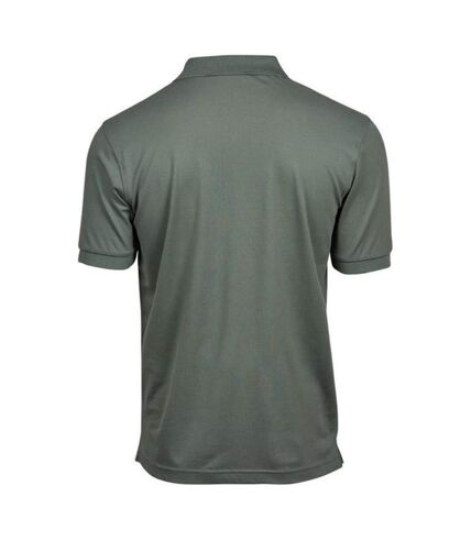 Mens luxury stretch pique polo shirt leaf green Tee Jays