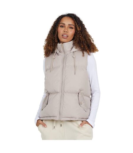 Doudoune Sans Manches Cello Femme Beige Gris Brave Soul