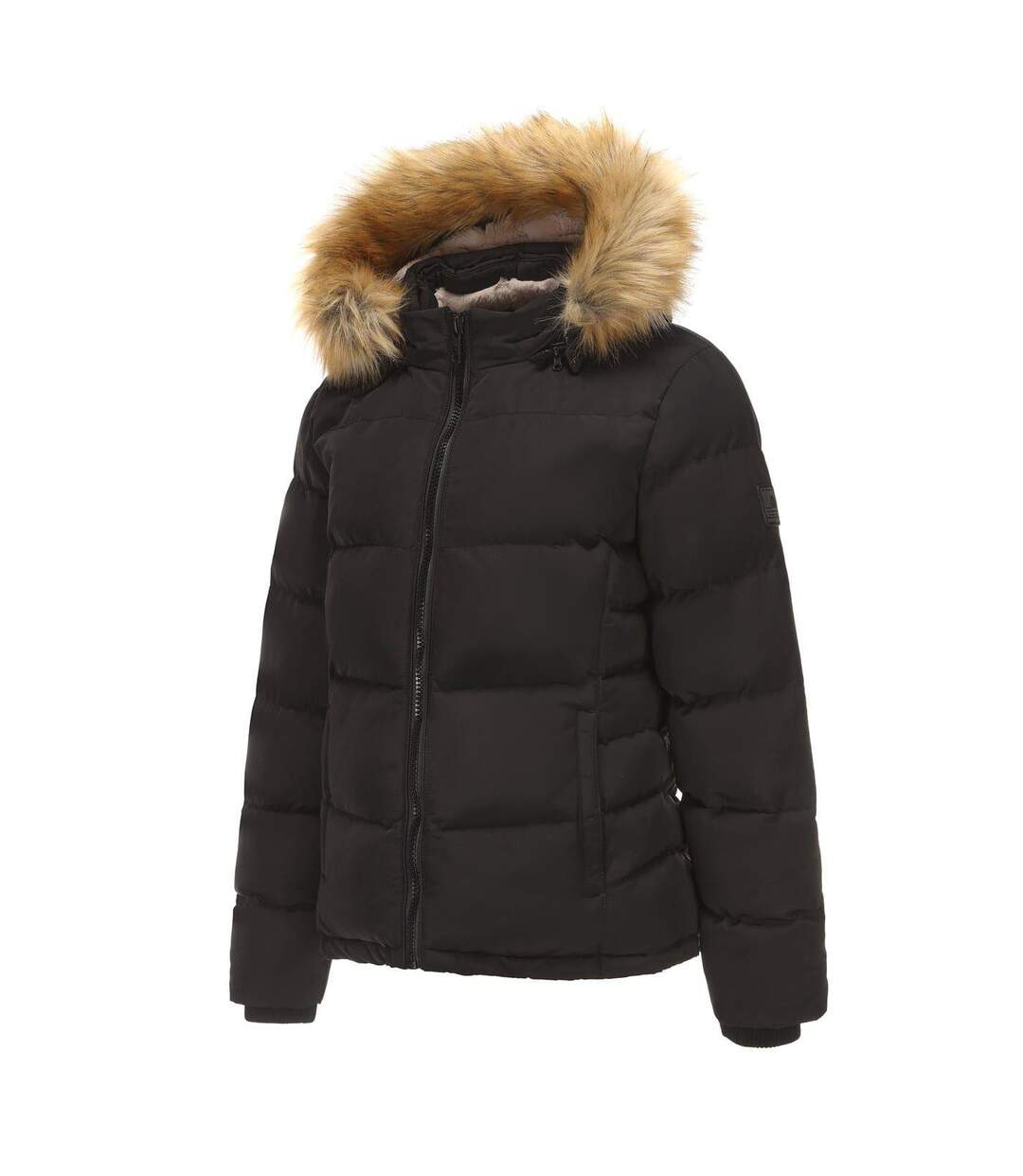 Womens/ladies Bubble Puffer Jacket Black SoulCal-3