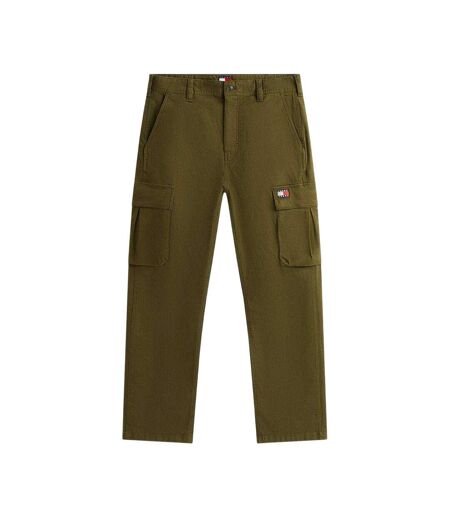 Mens Otis Canvas Cargo Trousers Dark Green Tommy Jeans