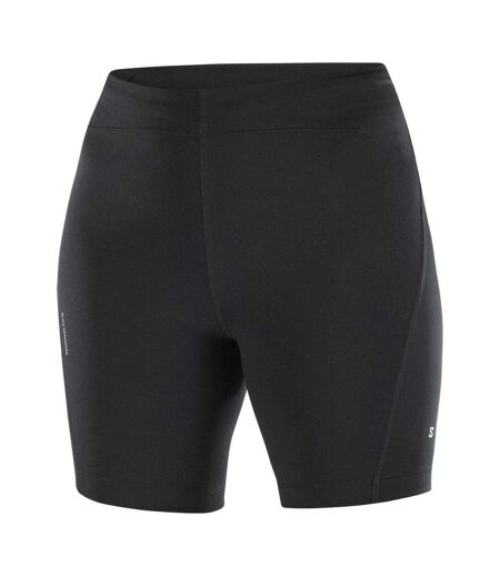 Womens/ladies Shakeout Core Fitted Running Shorts Black Salomon