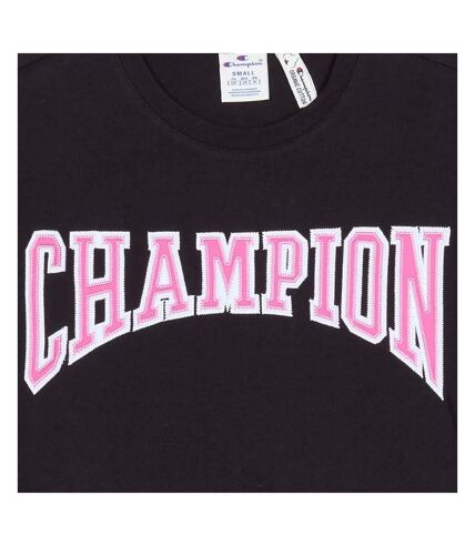 T-shirt Noir/Rose Femme Champion Lady - S