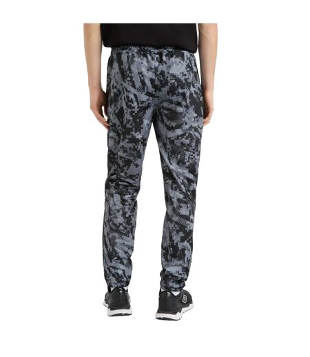 Mens Taped Tracksuit Bottoms Black Camo Umbro