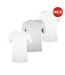 Lot De 3  T-shirts Motif/style Uni Homme Blanc Gris Chiné Donnay-1