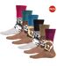 Pack Of 6  Mens Animal Print Cotton Socks  Multicoloured Soxy-2