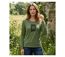 MAYFLOWER NIKKI4 : Tee-shirt manches longues olive en coton pour un style naturel-1