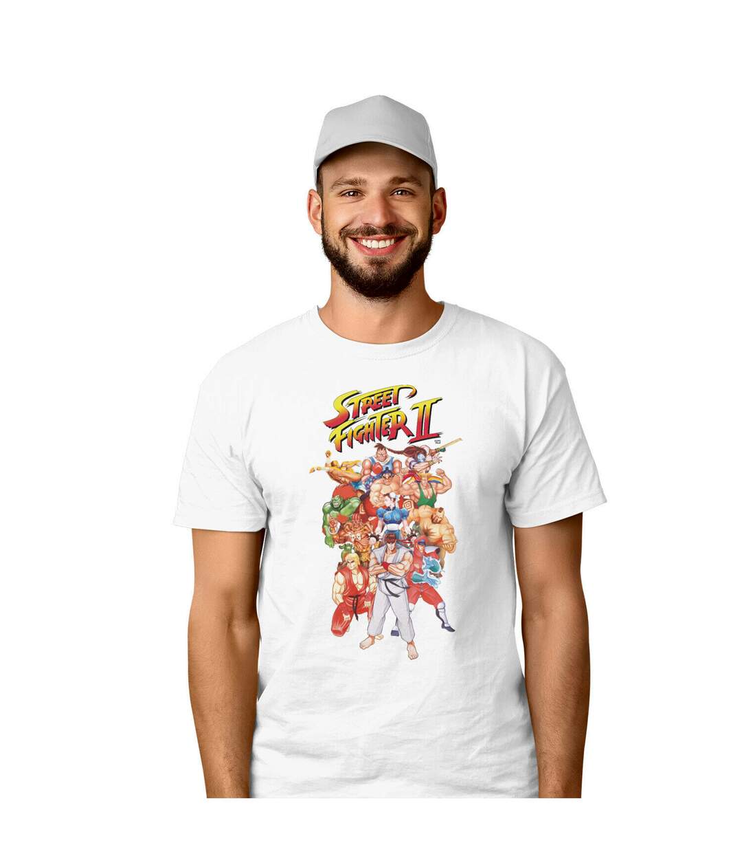 Street Fighter 2 - T-shirt - Adulte (Blanc) - UTHE802-3