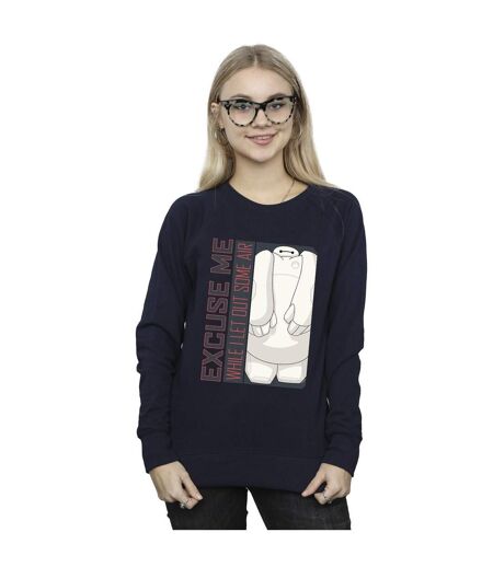 Disney - Sweat BIG HERO BAYMAX EXCUSE ME SOME AIR - Femme (Bleu marine) - UTBI11666