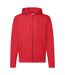 Fruit Of The Loom Mens Hooded Sweatshirt Jacket (Red) - UTBC1369