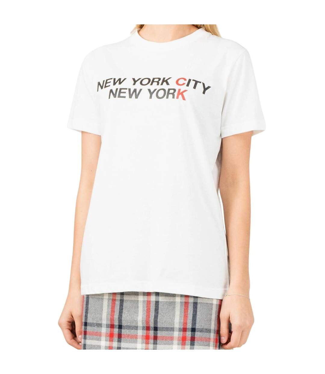 T-shirt Femme Blanc Calvin Klein-1