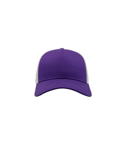 Casquette style trucker rapper mixte violet / blanc Atlantis