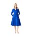 Womens/ladies ponte waist detail midi dress blue Principles