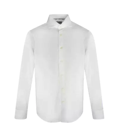 Chemise Manches Longues Motif/style Uni Homme Blanc Aquascutum