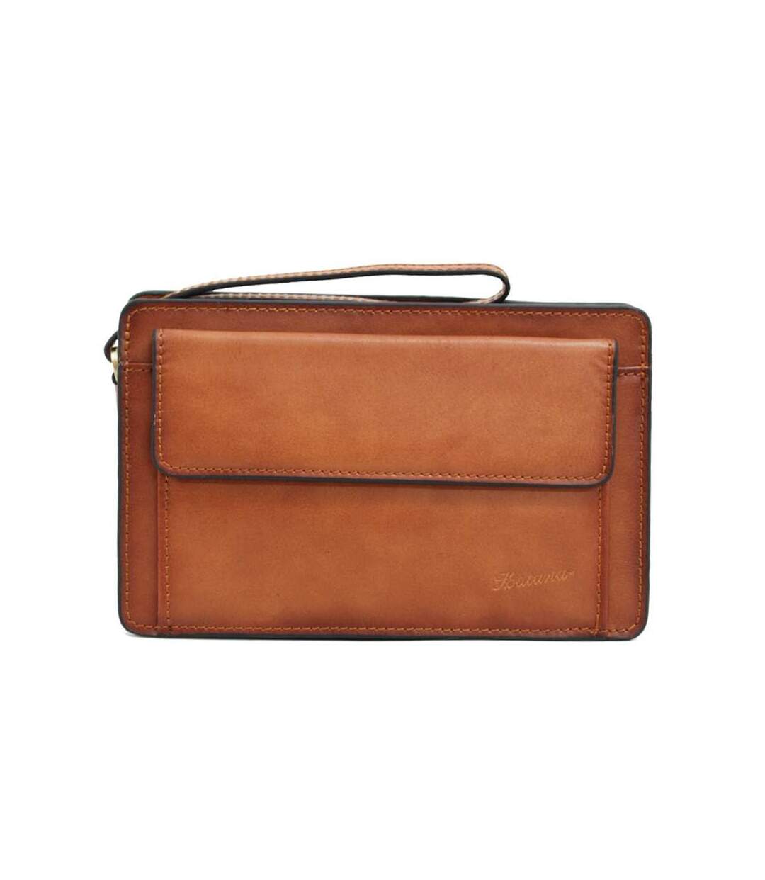 Katana - Pochette homme en cuir - marron - 3477-2