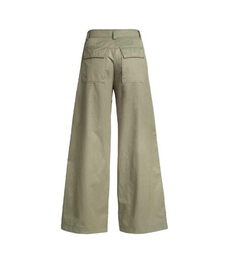 Mens Wide Leg Flared Trousers Amazon Green Parajumpers