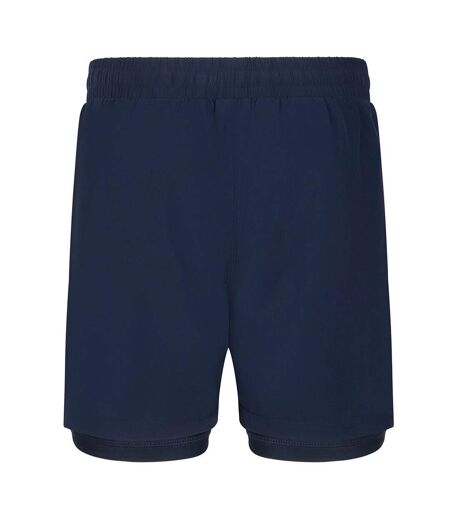 Mens Double Layered Shorts Navy Navy Tombo