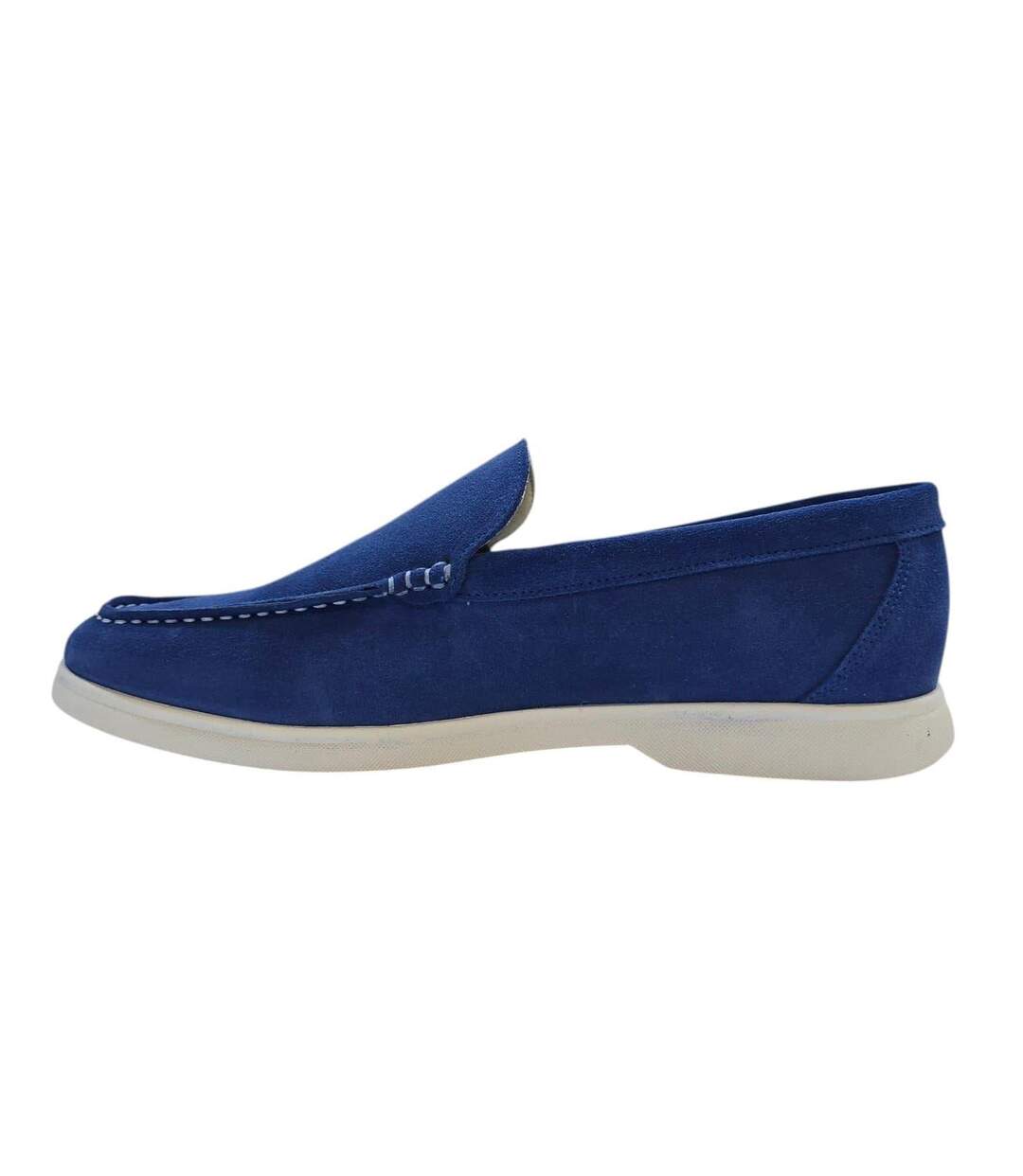 Mens Francis Suede Slip-on Loafers Blue Nicholas Deakins-3
