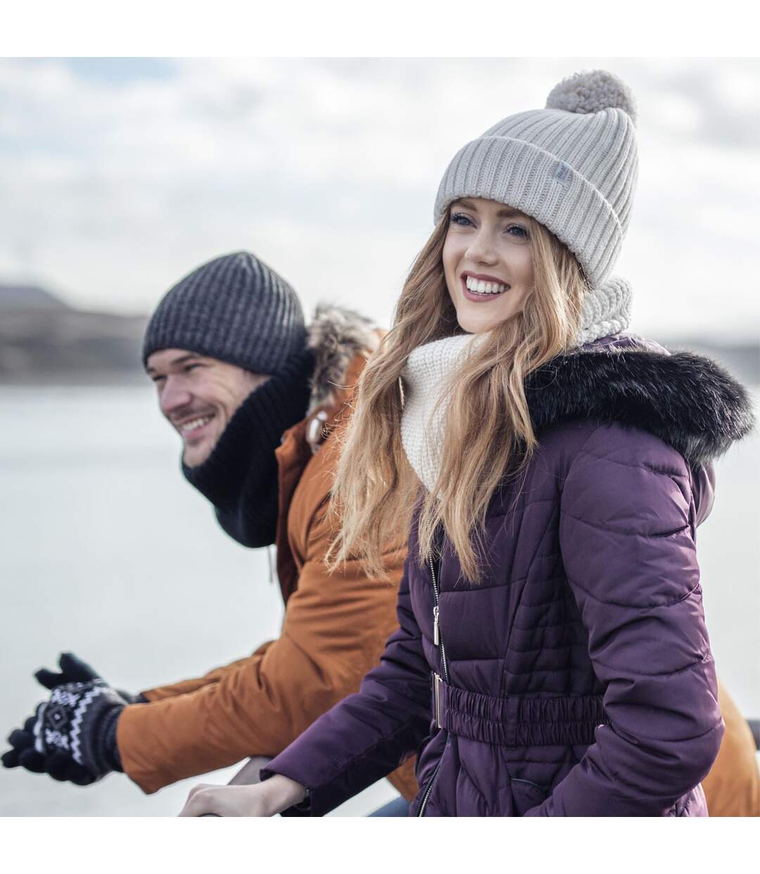 Bonnet Homme Thermique Tricot avec Doublé Polaire-3