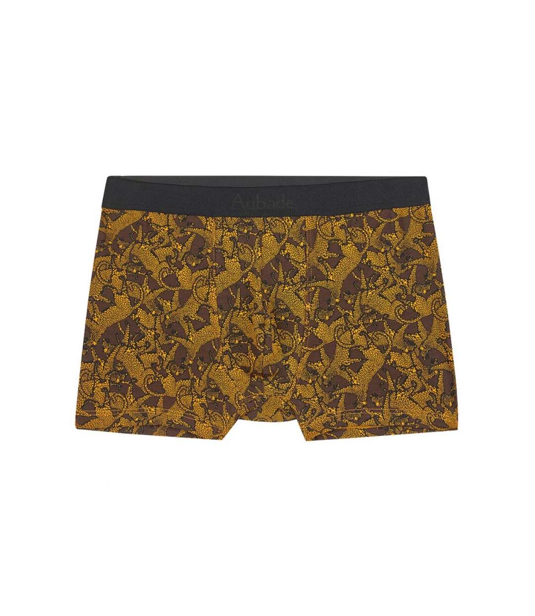 AUBADEMEN Boxer Homme Coton bio GUEP Marron Jaune