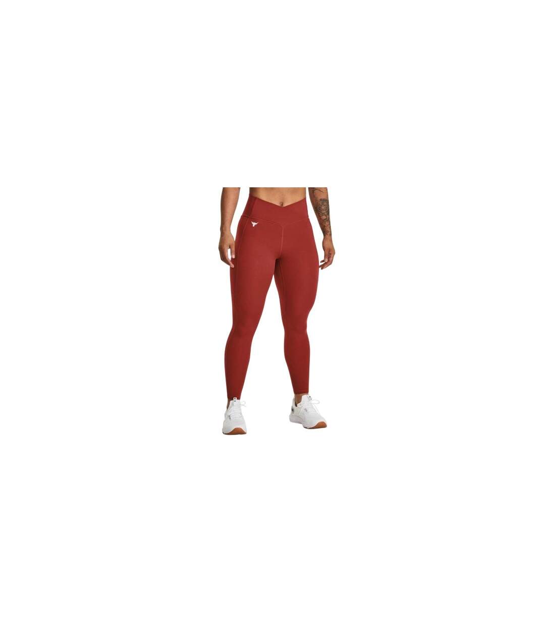 Legging Motif/style Croisée Project Rock Femme Rouge Under Armour-1