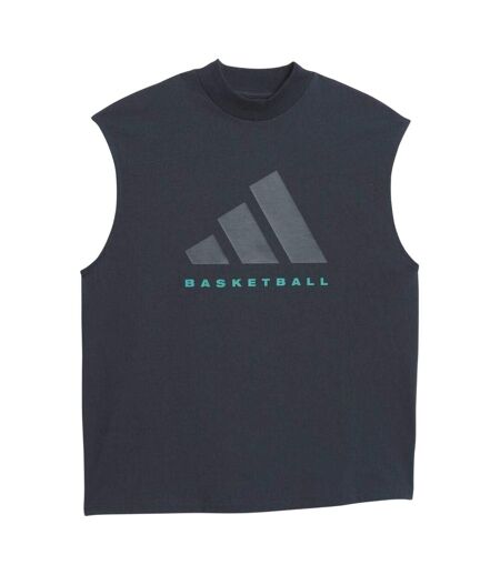 Unisex Adult Adi Cotton Basketball Tank Top Navy Adidas