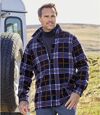 Men's Checked Full Zip Fleece Overshirt Atlas For Men