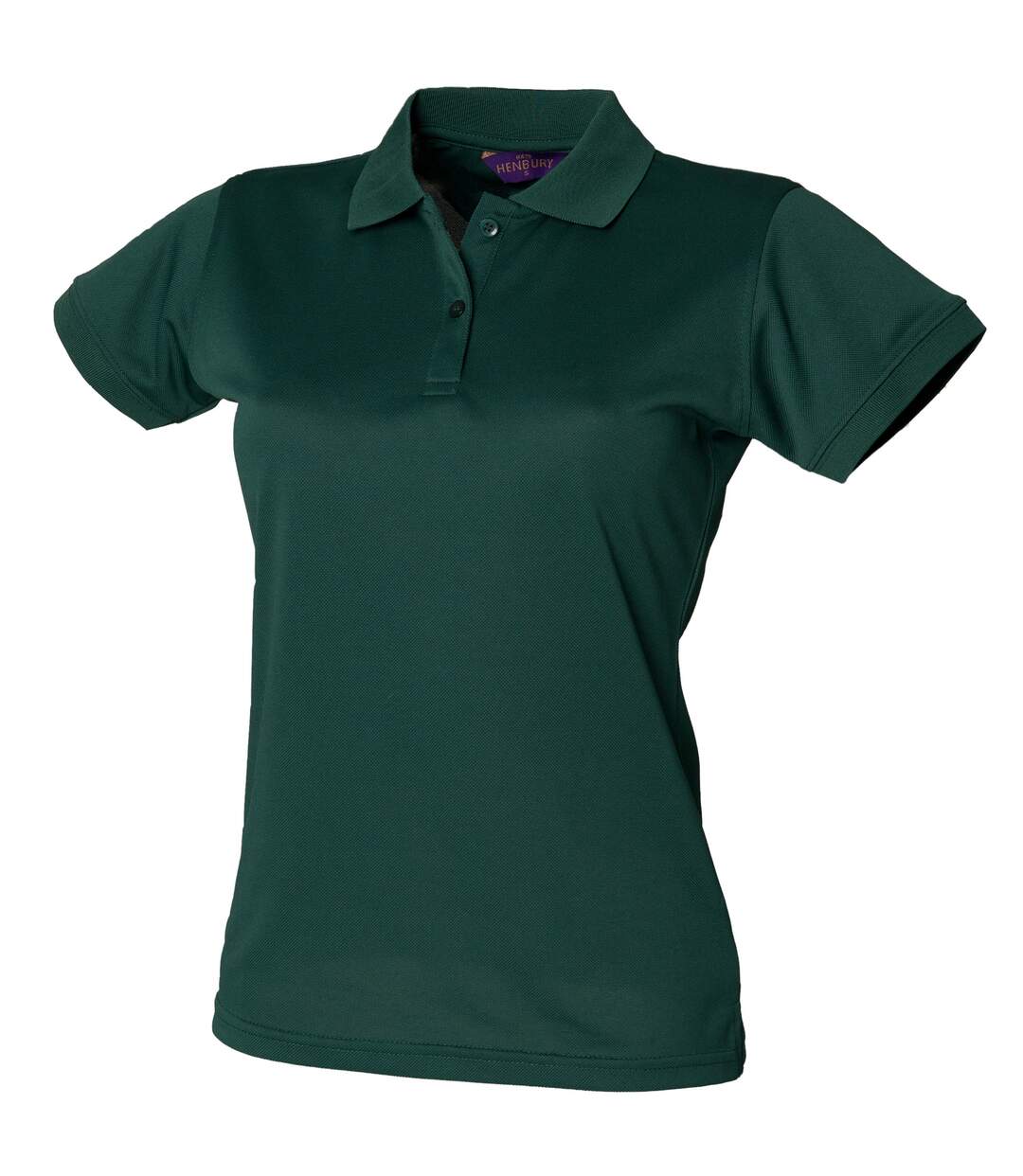 Polo sport à forme ajustée femme vert bouteille Henbury