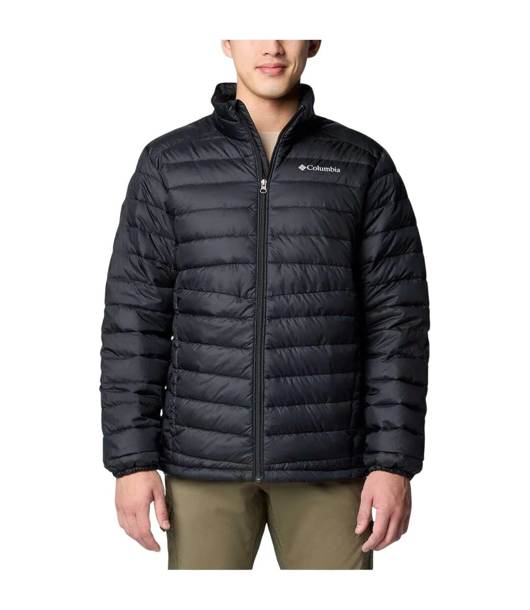 Mens Fosters Patterned Insulated Insulated Puffer Jacket Black Columbia-1