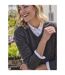 Womens/ladies Classic Lambswool V Neck Jumper Charcoal WoolOvers-2