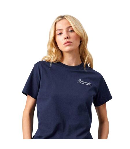 T-shirt Motif/style Uni Synchronicity Femme Bleu Nuit Original Creator