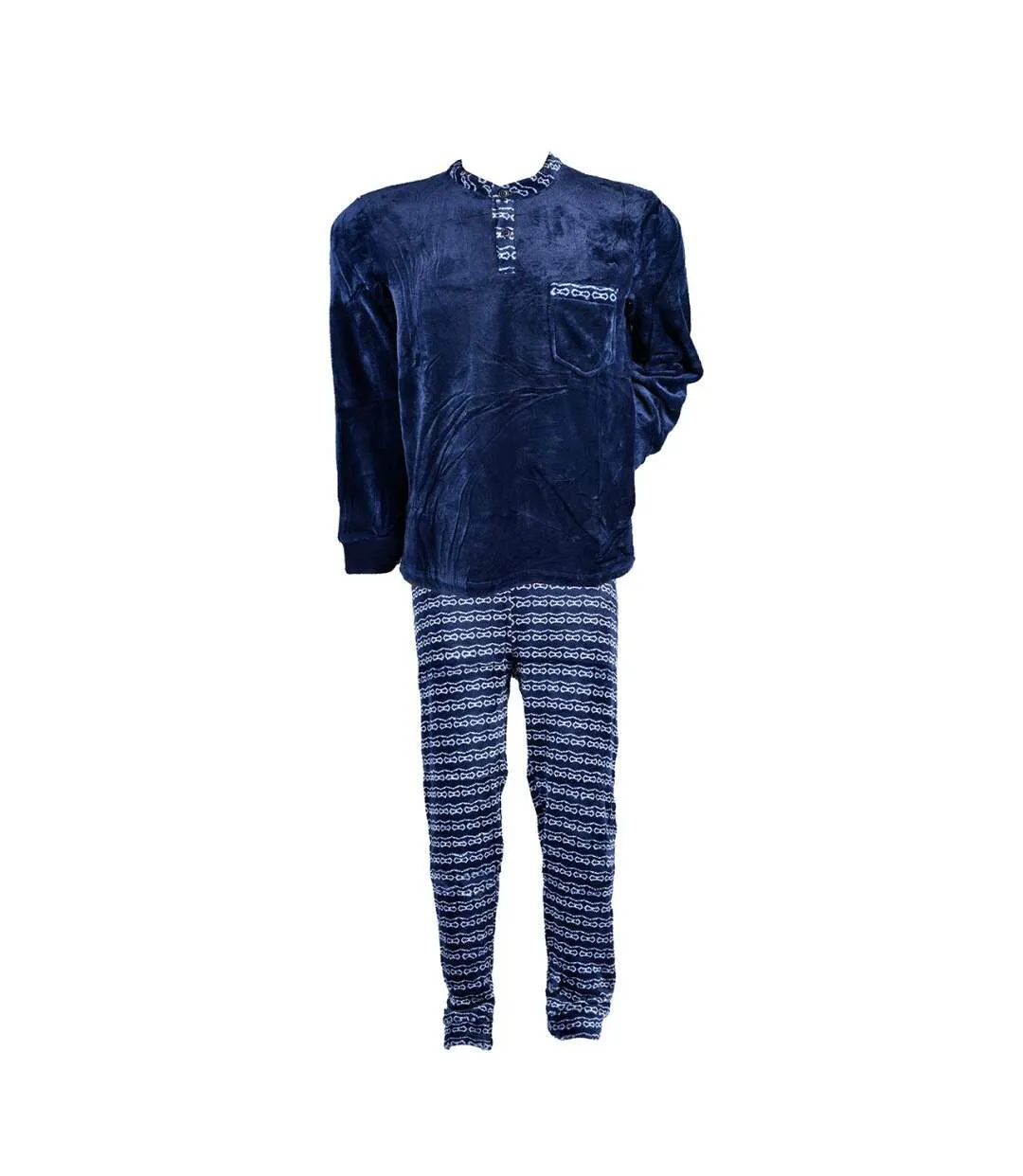 Pyjama Homme POLAIRE ECO 2545 MARINE-2