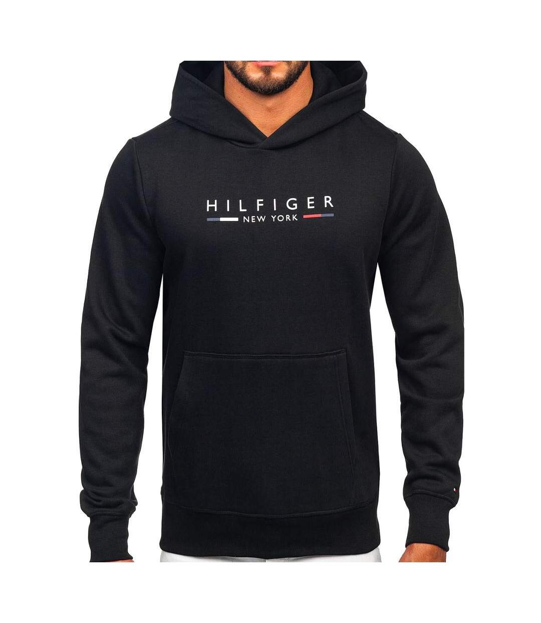 Sweat noir homme tommy hilfiger new york ho - l-1