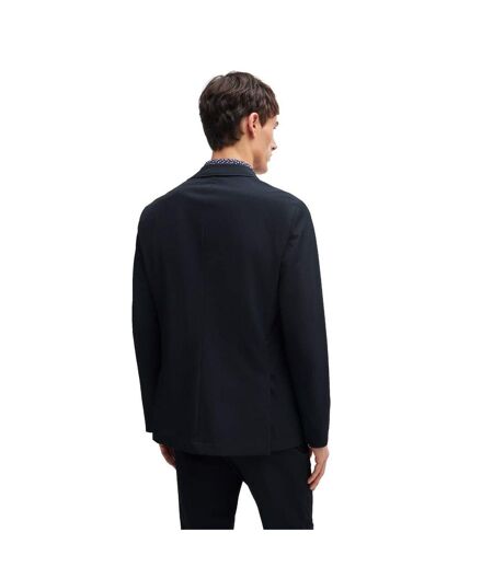 Blazer Motif/style Uni Homme Bleu Foncé Boss