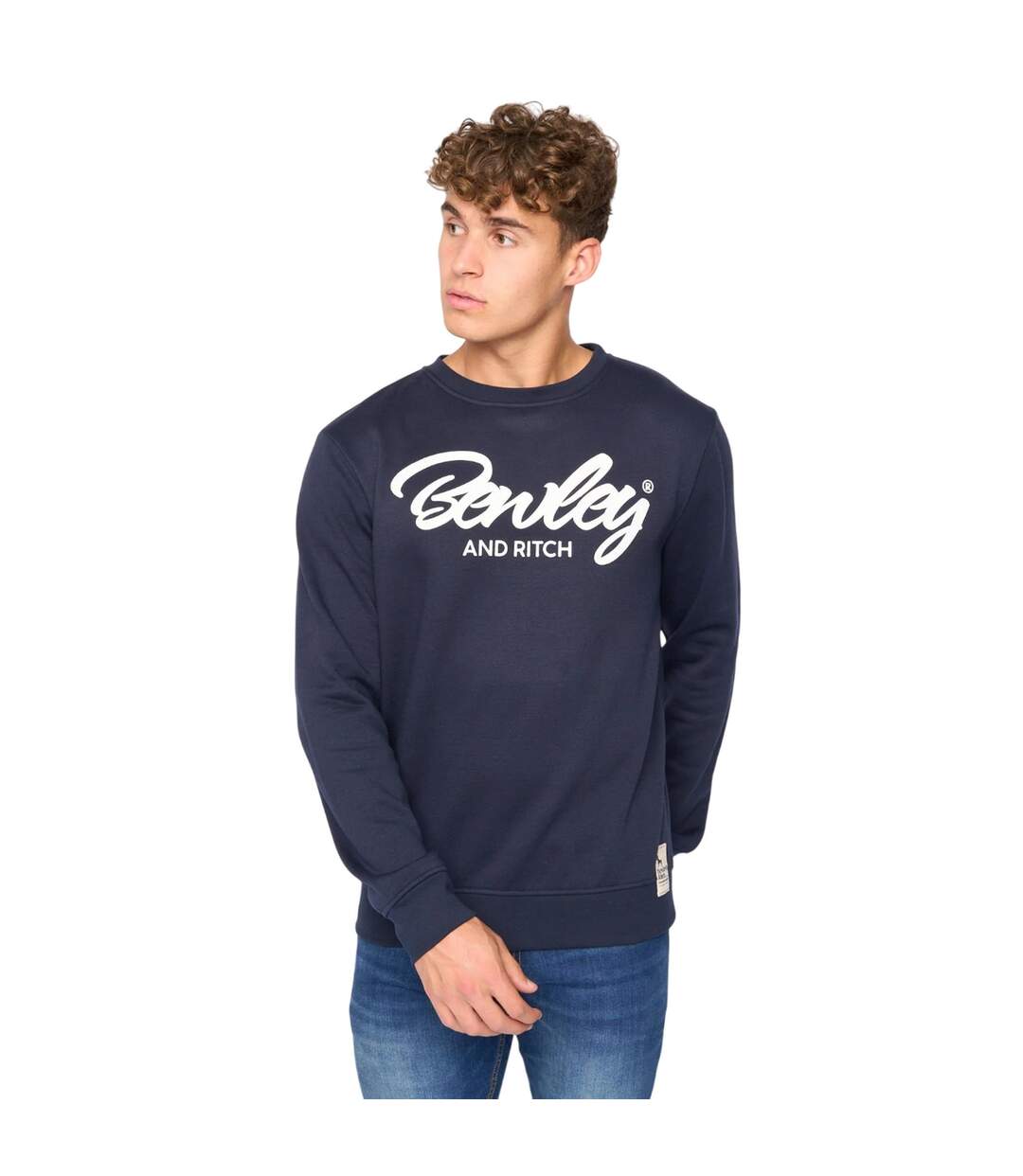 Sweat yardley homme bleu marine Bewley & Ritch-1