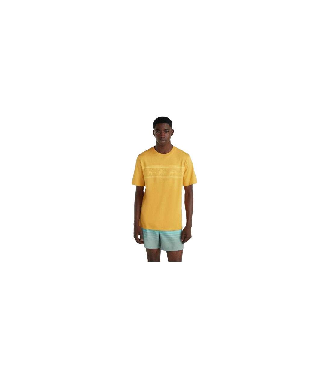 T-shirt Motif/style Floral Mix & Match Homme Jaune O´Neill-1