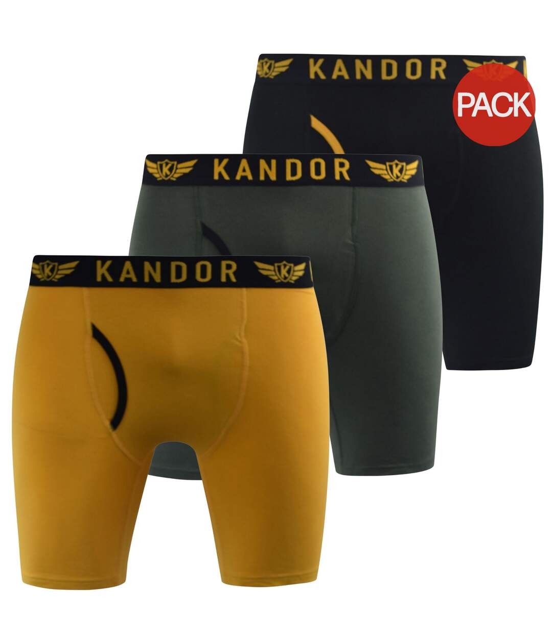 Boxers trunken homme jaune Kandor