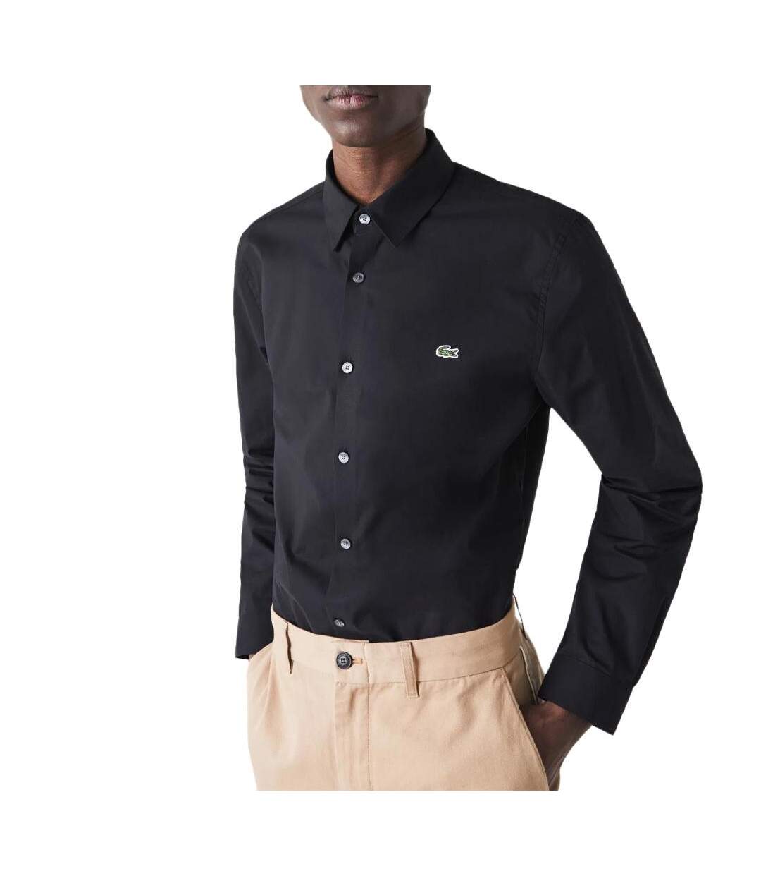 Chemise Manches Longues Noires Homme Lacoste CH2668 - 40-1