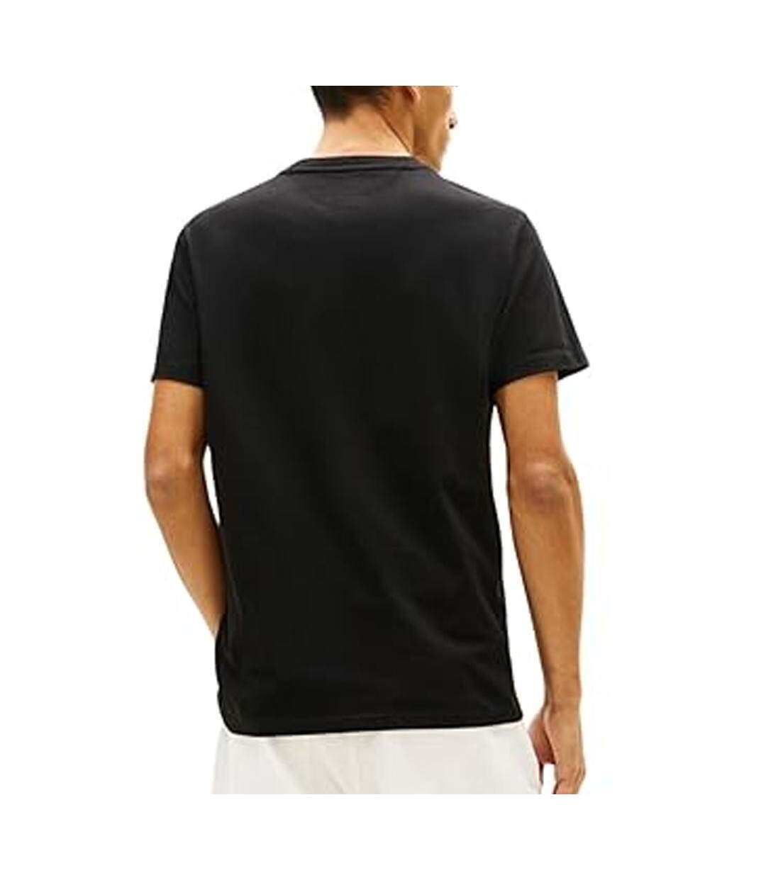 T-Shirt noir homme tommy hilfiger slim-2