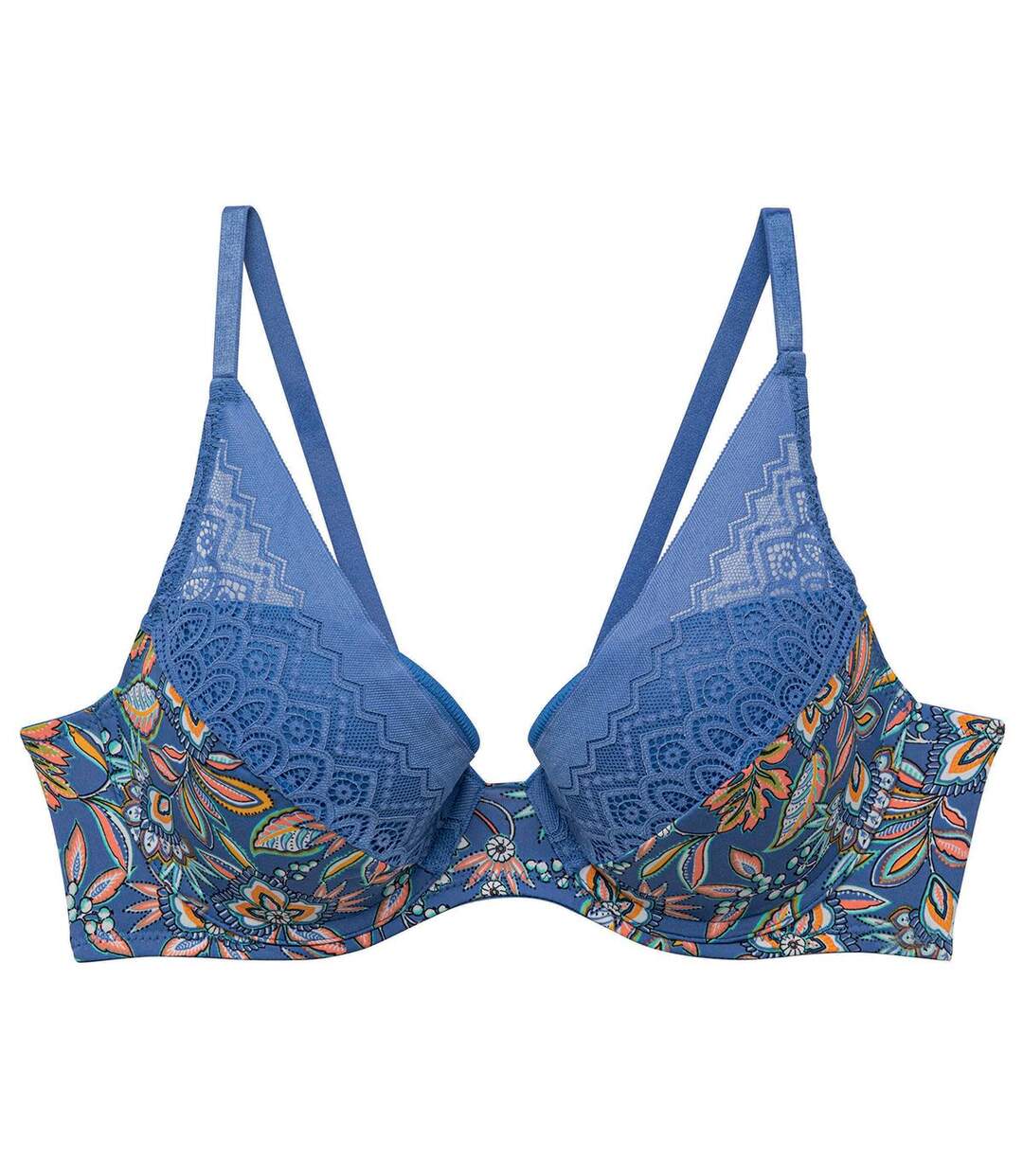 Soutien-gorge ampliforme coque moulée bleu Gazette-1