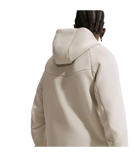 Mens Tech Chevron Full Zip Hoodie Cream Nike